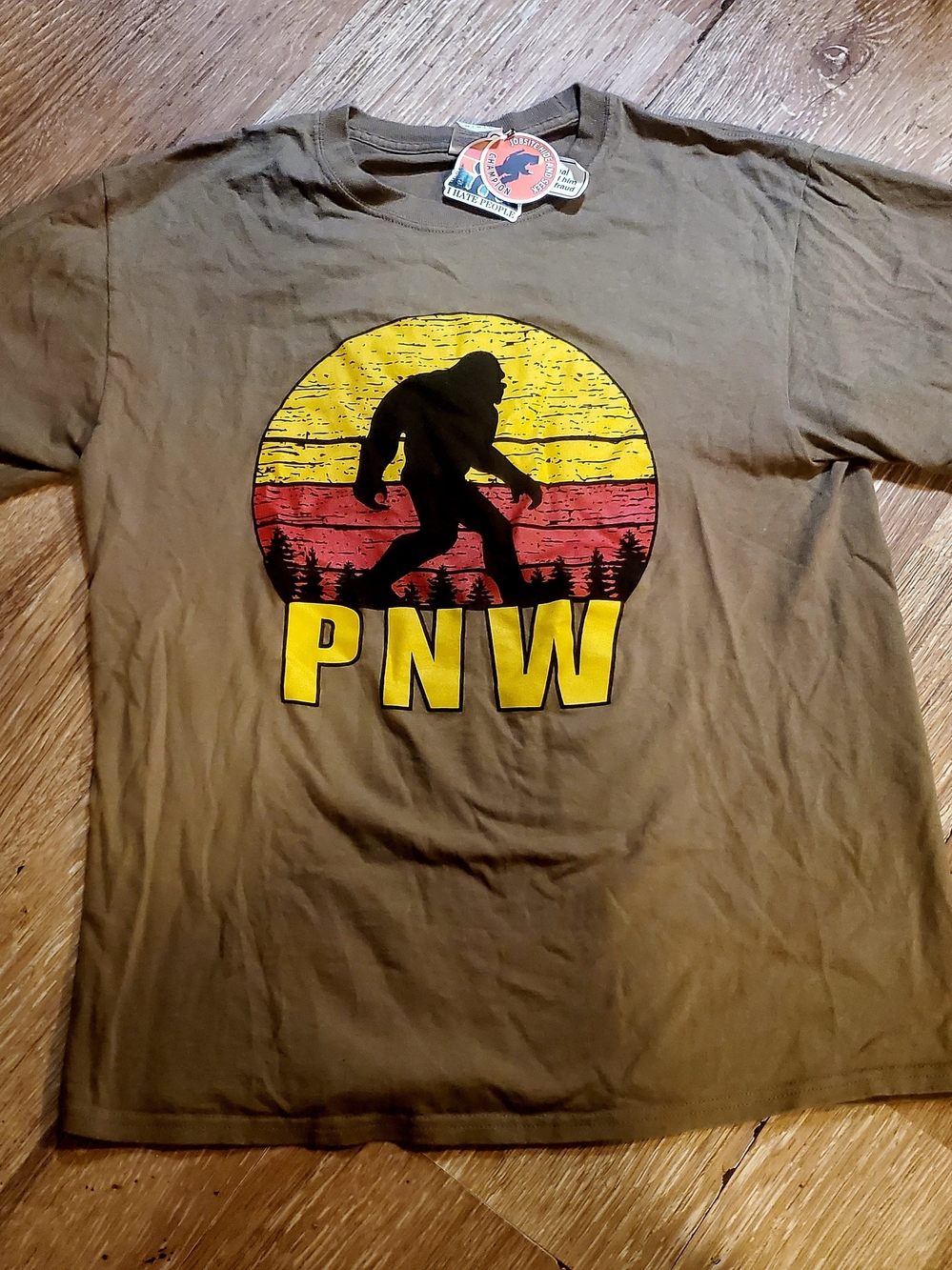 Port & Company PNW Bigfoot Graphic Tee & Bigfoot Stickers